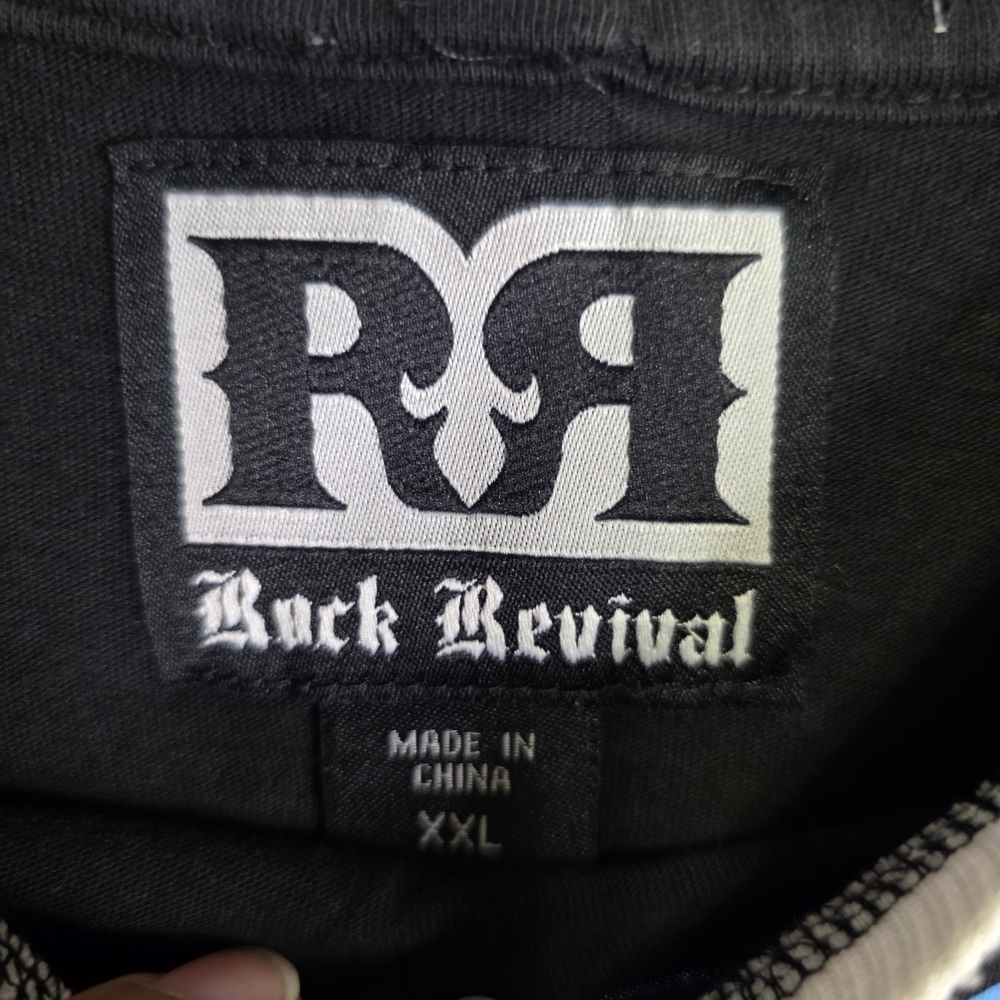 Rock Revival Darien Black and White Graphic T-Shirt Mens XXL - Picture 3 of 8